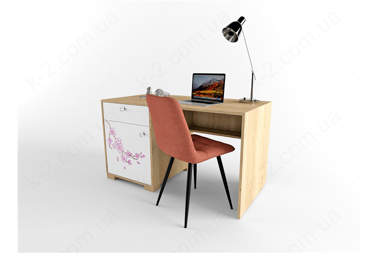 3 Стол с тумбой слева 135 серия Sakura К-2 стандарт