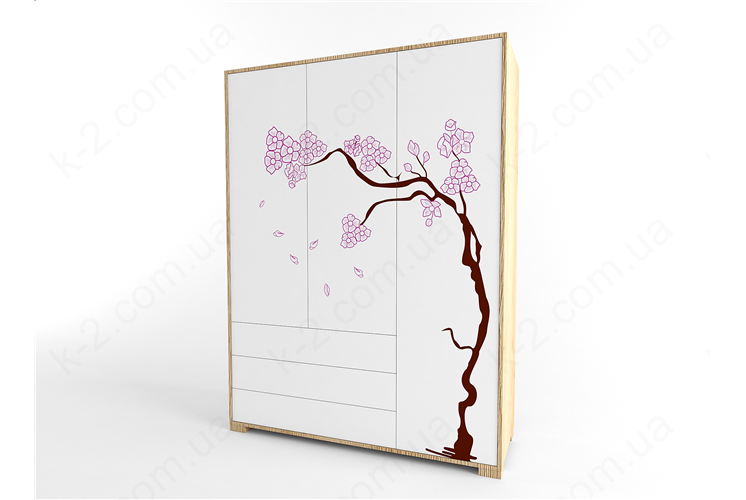 13 Шкаф трехдверный 150 серия Sakura К-2 люкс