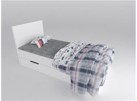 16 Кровать с твердым изголовьем 90х200 К-2 стандарт