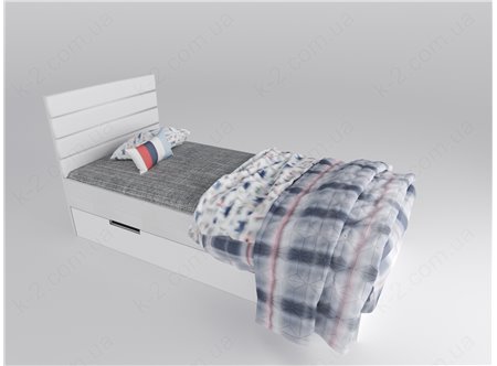 15 Кровать с мягким изголовьем 90х190 К-2 элит