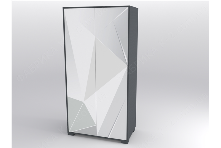 12 Шкаф двухдверный 100 серия Triangle Grey К-2 стандарт