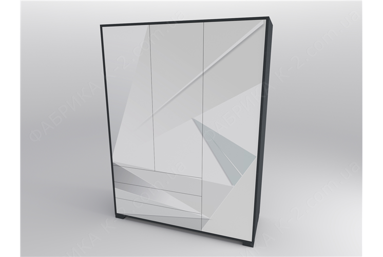 13 Шкаф трехдверный 150 серия Triangle Grey К-2 стандарт