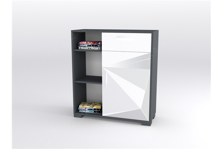 2 Стеллаж низкий 100 серия Triangle Grey К-2 стандарт