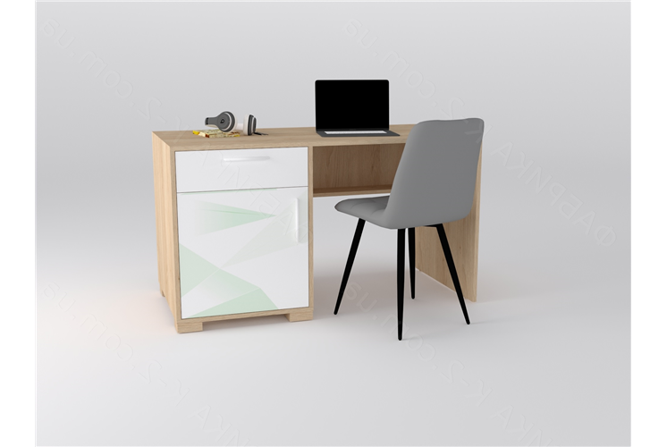 3 Стол с тумбой слева 135 серия Triangle Green К-2 стандарт