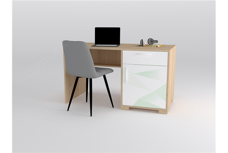 3 Стол с тумбой справа 135 серия Triangle Green К-2 стандарт