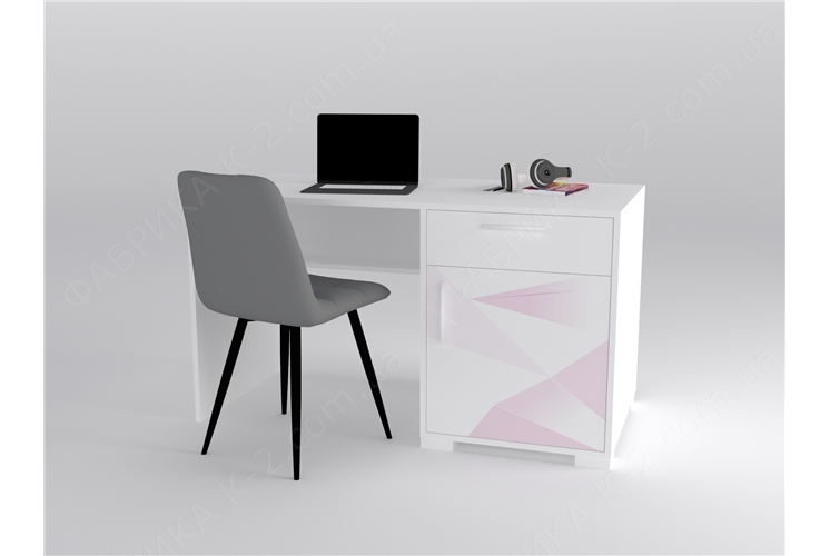 3 Стол с тумбой справа 135 серия Triangle Pink К-2 стандарт