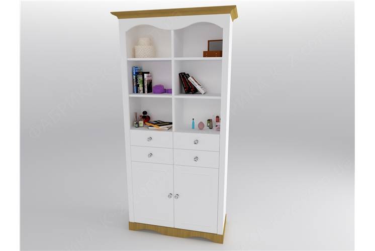 034 Стеллаж двухдверный серия Provence OAK К-2 стандарт