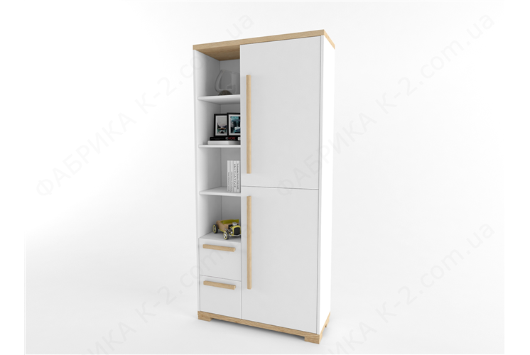 11 Шкаф-стеллаж 100 серия Nature White К-2 стандарт