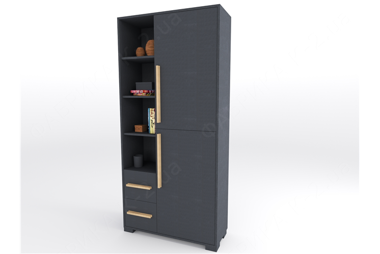 11 Шкаф-стеллаж 100 серия Nature Anthracite К-2 стандарт