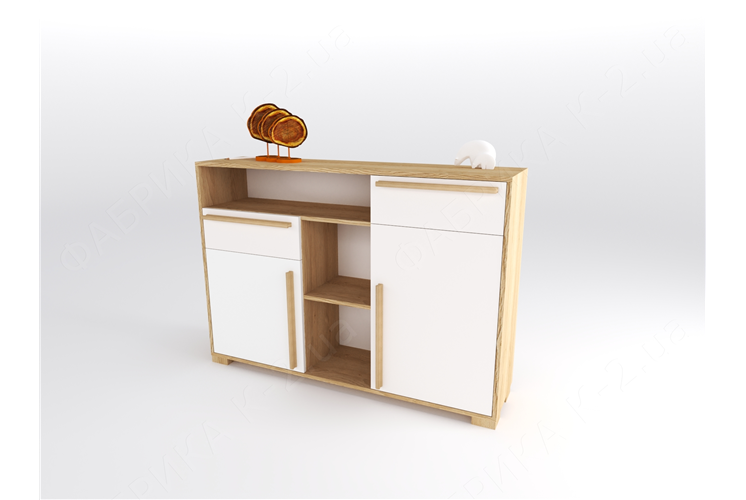 1 Стеллаж низкий 150 серия Nature White К-2 стандарт