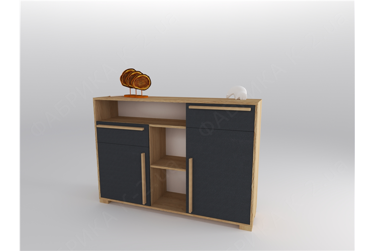 1 Стеллаж низкий 150 серия Nature Anthracite К-2 стандарт