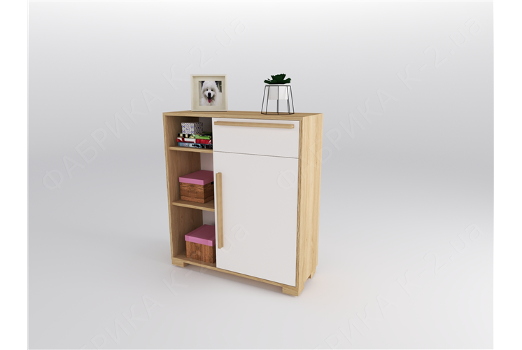 2 Стеллаж низкий 100 серия Nature White К-2 стандарт