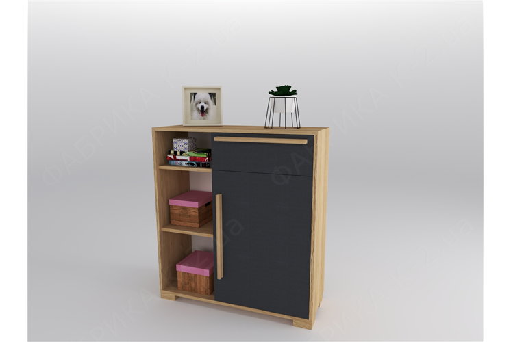 2 Стеллаж низкий 100 серия Nature Anthracite К-2 стандарт