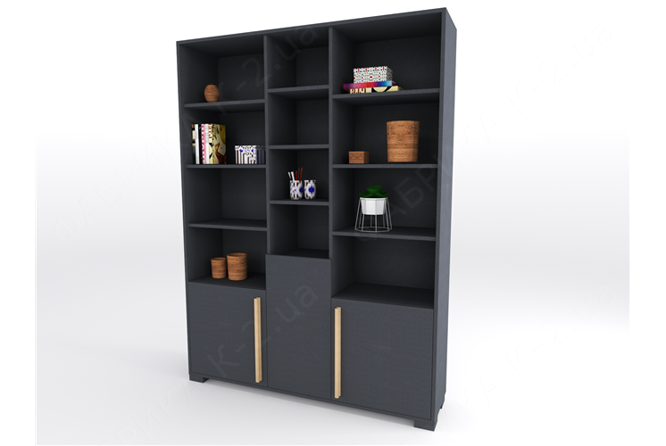 10 Стеллаж высокий 150 серия Nature Anthracite К-2 стандарт