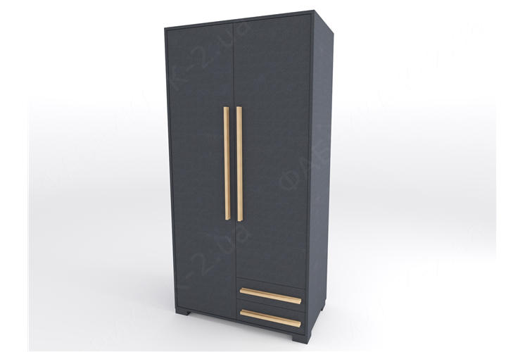 12а Шкаф двухдверный с ящиками 100 серия Nature Anthracite К-2 стандарт