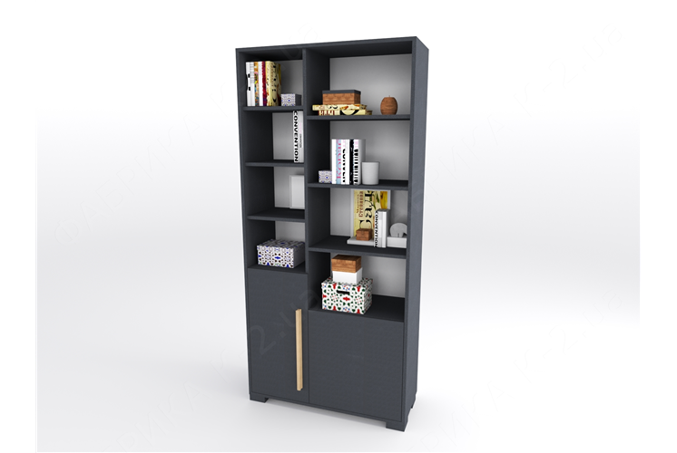 9 Стеллаж высокий 100 серия Nature Anthracite К-2 стандарт