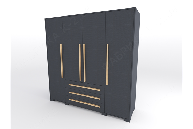 46 Шкаф четырехдверный 200 серия Nature Anthracite К-2 стандарт