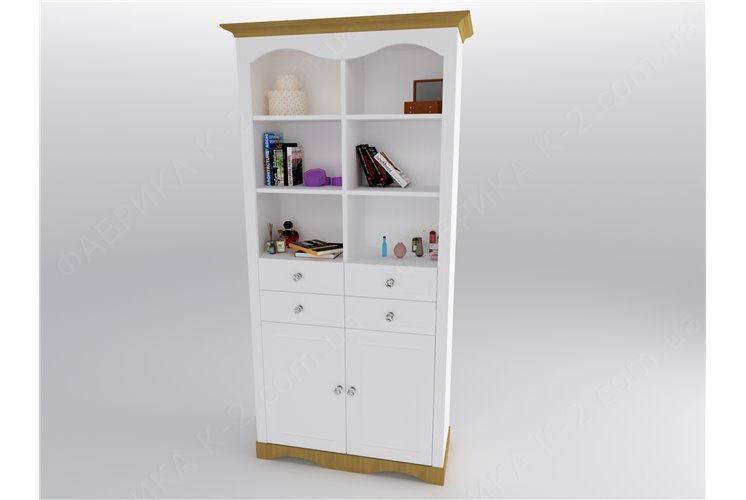034 Стеллаж двухдверный серия Provence OAK К-2 люкс