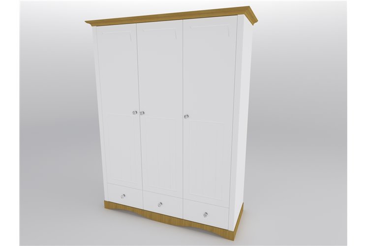 134 Шкаф трехдверный серия Provence OAK К-2 элит