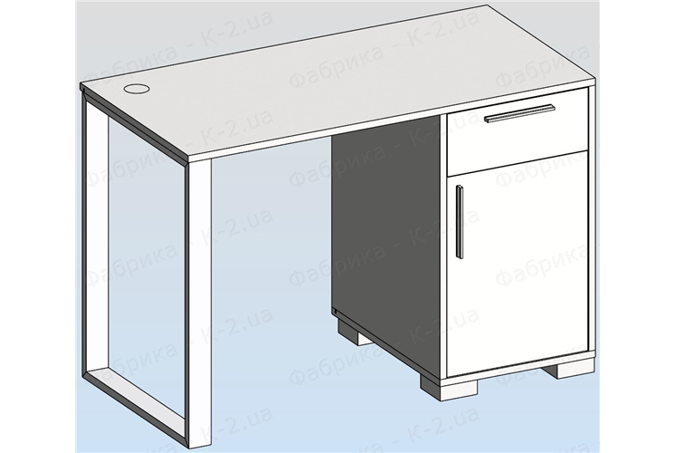 3а Стол с тумбой и мет. ножкой 110 К-2 элит